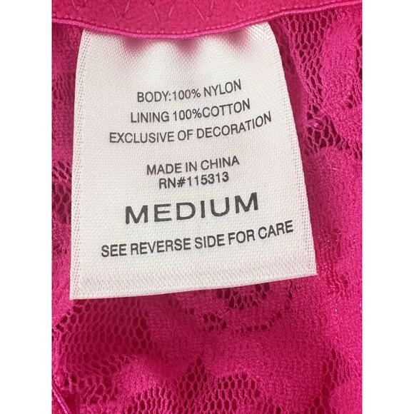 Seductive Wear Cinema Etoile Babydoll Underwire Unlined Pink Lace Sz M BB24 - Picture 9 of 10